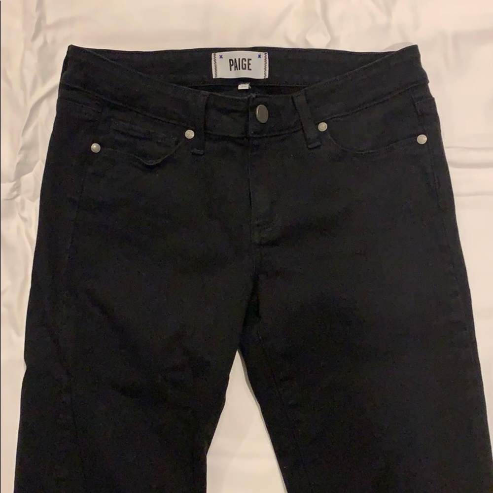 Black Paige Peg Skinny Jeans — Size 26